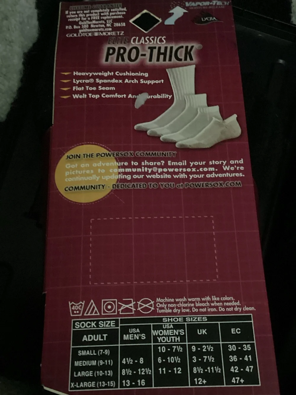PowerSox Black Crew Sweater Socks - Pro-Thick Cushion